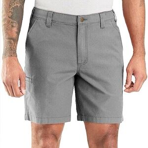 Carhartt Big Man Rugged Flex Relaxed Fit Canvass 8in Grey Shorts 54 waist NWT